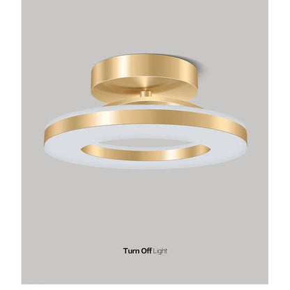 Verthara Modern Flush Mount LED Ceiling Light Fixture – Adjustable Colour Temperature - Iron and Acrylic - Available in Gold and Black