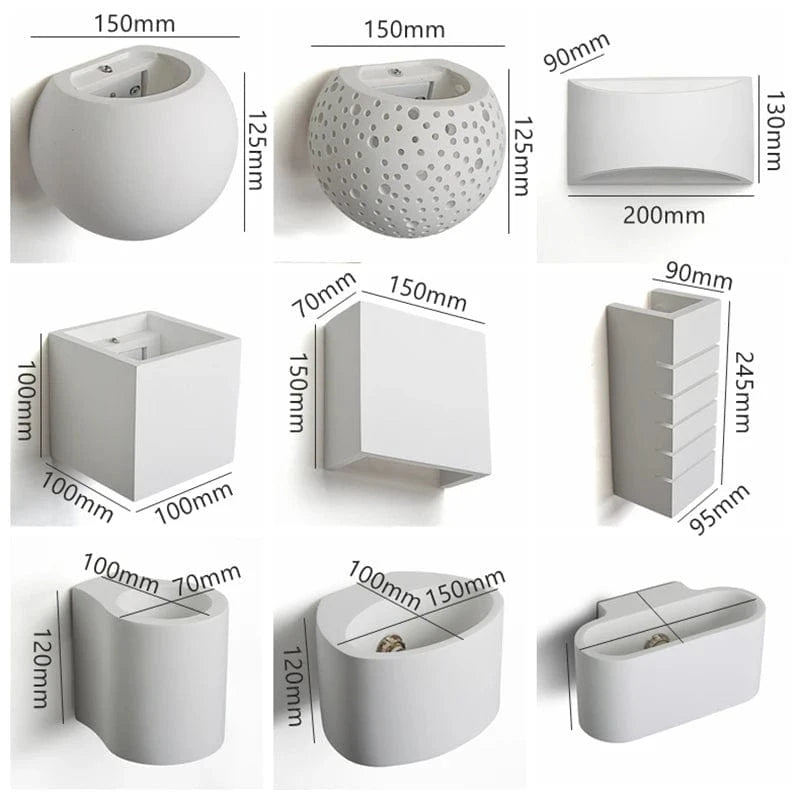 Verthara Modern Gypsum Wall Lamp with G9 LED – Stylish Indoor Wall Light for Living Room, Bedroom, and Aisle Decor