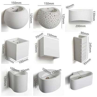 Verthara Modern Gypsum Wall Lamp with G9 LED – Stylish Indoor Wall Light for Living Room, Bedroom, and Aisle Decor