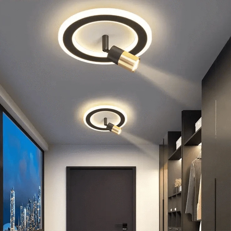 Verthara Modern Hallway Wall Lights – Nordic Style LED Corridor Lighting for Living Room and Porch, Matte White Finish Round