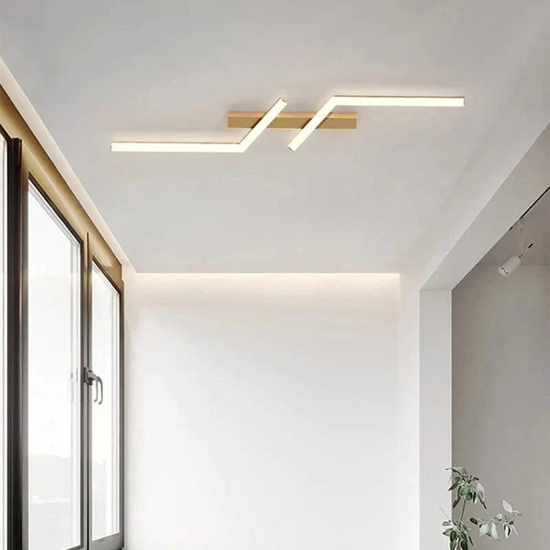 Verthara Modern LED Ceiling Light Fixture - Flush Mount - Dimmable - Adjustable Colour - Black & Gold - Energy Efficient - Suitable For Living Room & Bedroom