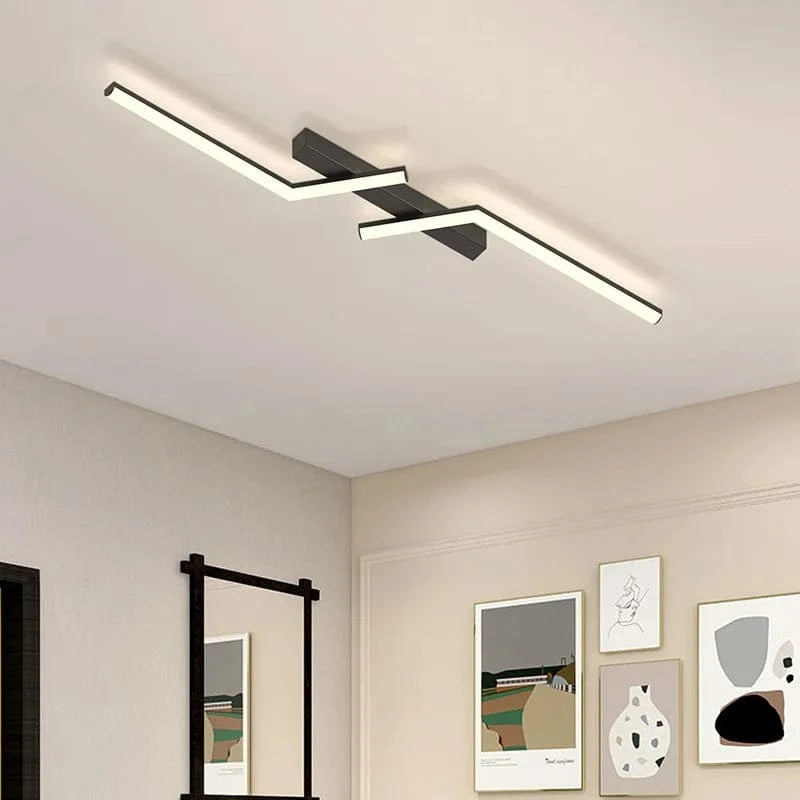 Verthara Modern LED Ceiling Light Fixture - Flush Mount - Dimmable - Adjustable Colour - Black & Gold - Energy Efficient - Suitable For Living Room & Bedroom