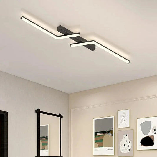 Verthara Modern LED Ceiling Light Fixture - Flush Mount - Dimmable - Adjustable Colour - Black & Gold - Energy Efficient - Suitable For Living Room & Bedroom