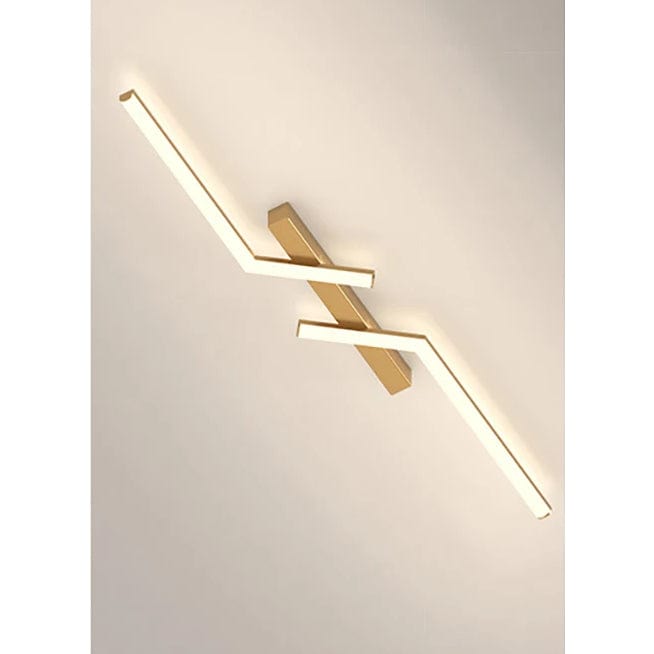 Verthara Modern LED Ceiling Light Fixture - Flush Mount - Dimmable - Adjustable Colour - Black & Gold - Energy Efficient - Suitable For Living Room & Bedroom Gold / 60