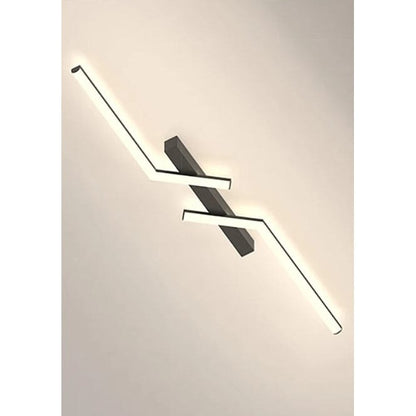Verthara Modern LED Ceiling Light Fixture - Flush Mount - Dimmable - Adjustable Colour - Black & Gold - Energy Efficient - Suitable For Living Room & Bedroom Black / 60