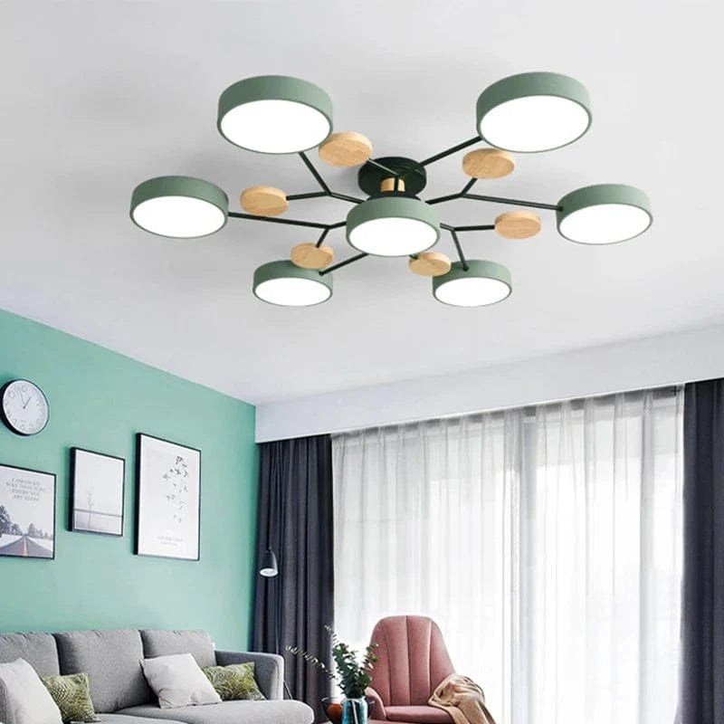 Verthara Modern LED Chandelier - Indoor Lighting - Adjustable Colour Temperature - Three Light Modes - Stylish Metal And Glass Design - 16cm Height