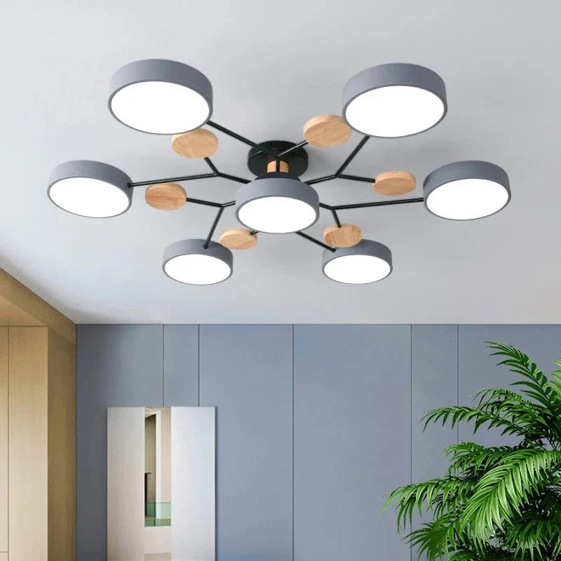 Verthara Modern LED Chandelier - Indoor Lighting - Adjustable Colour Temperature - Three Light Modes - Stylish Metal And Glass Design - 16cm Height