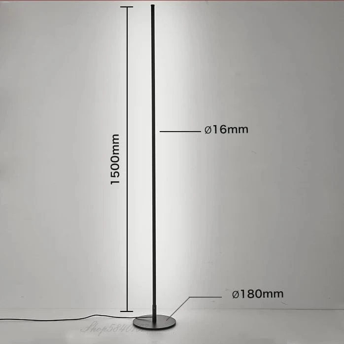 Verthara Modern LED Floor Lamp with Remote Control – Dimmable Standing Lamp for Living Room and Bedroom Warm light / AU plug / Floor lamp Black