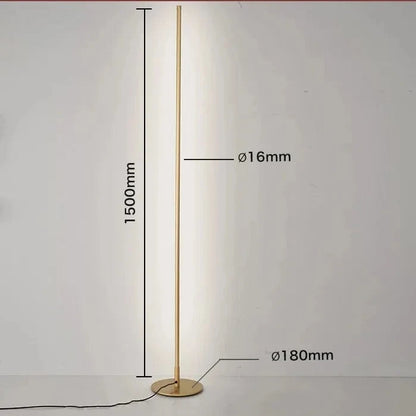 Verthara Modern LED Floor Lamp with Remote Control – Dimmable Standing Lamp for Living Room and Bedroom Natural light / AU plug / Floor lamp Gold