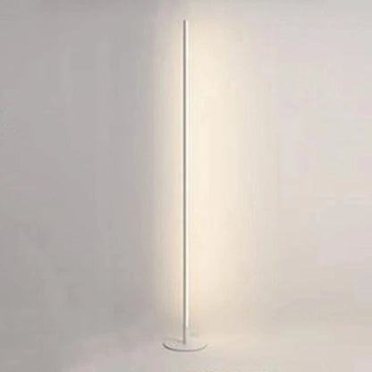 Verthara Modern LED Floor Lamp with Remote Control – Dimmable Standing Lamp for Living Room and Bedroom White light / UK plug / Floor lamp Silver