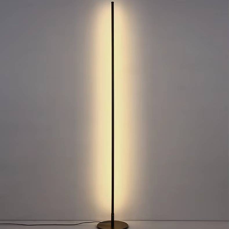 Verthara Modern LED Floor Lamp with Remote Control – Dimmable Standing Lamp for Living Room and Bedroom Dimming with RC / Black