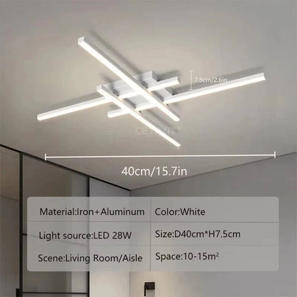 Verthara Modern LED Flush Mount Ceiling Light Fixture – Minimalist Design for Bedroom and Living Room, Available in 30/40/50cm CLX023 White 40cm / Warm White