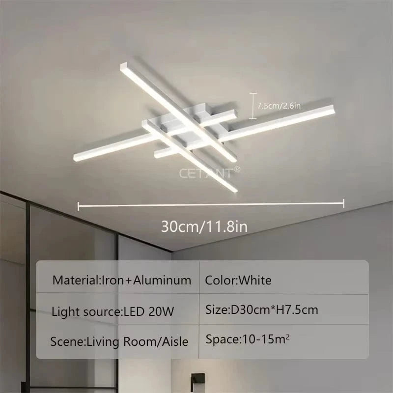Verthara Modern LED Flush Mount Ceiling Light Fixture – Minimalist Design for Bedroom and Living Room, Available in 30/40/50cm CLX023 White 30cm / Cool White