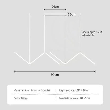 Verthara Modern LED Pendant Light - Adjustable Height - Dimmable - Black Aluminium - Cool/Warm/Neutral Tones - Indoor Lighting