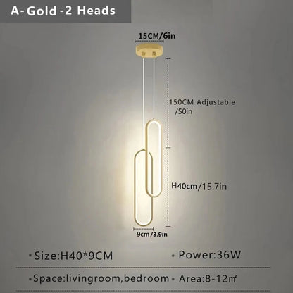Verthara Modern LED Pendant Light - Single or Double Head