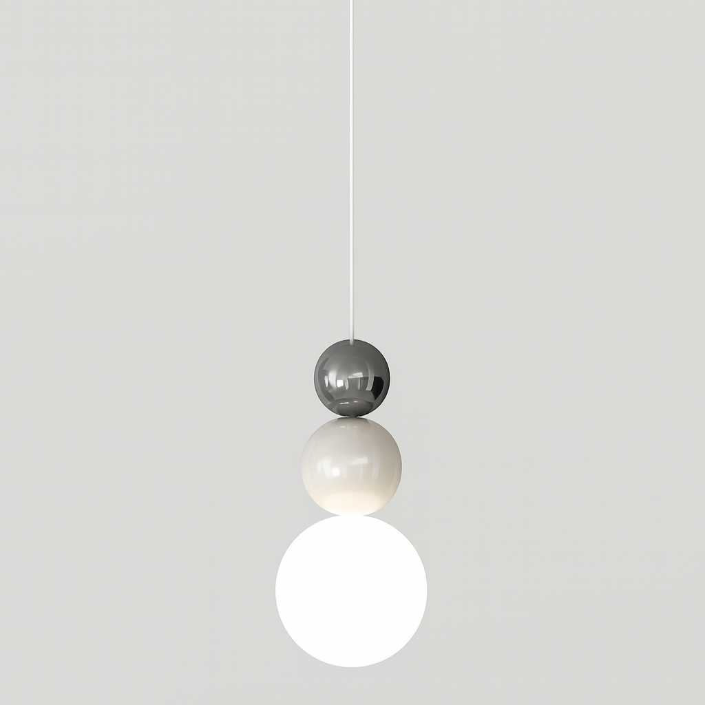 Verthara Modern LED Pendant Light with 3 Color Options – Stylish Indoor Hanging Lamp for Bedroom and Living Room Chrome White A / Cold White