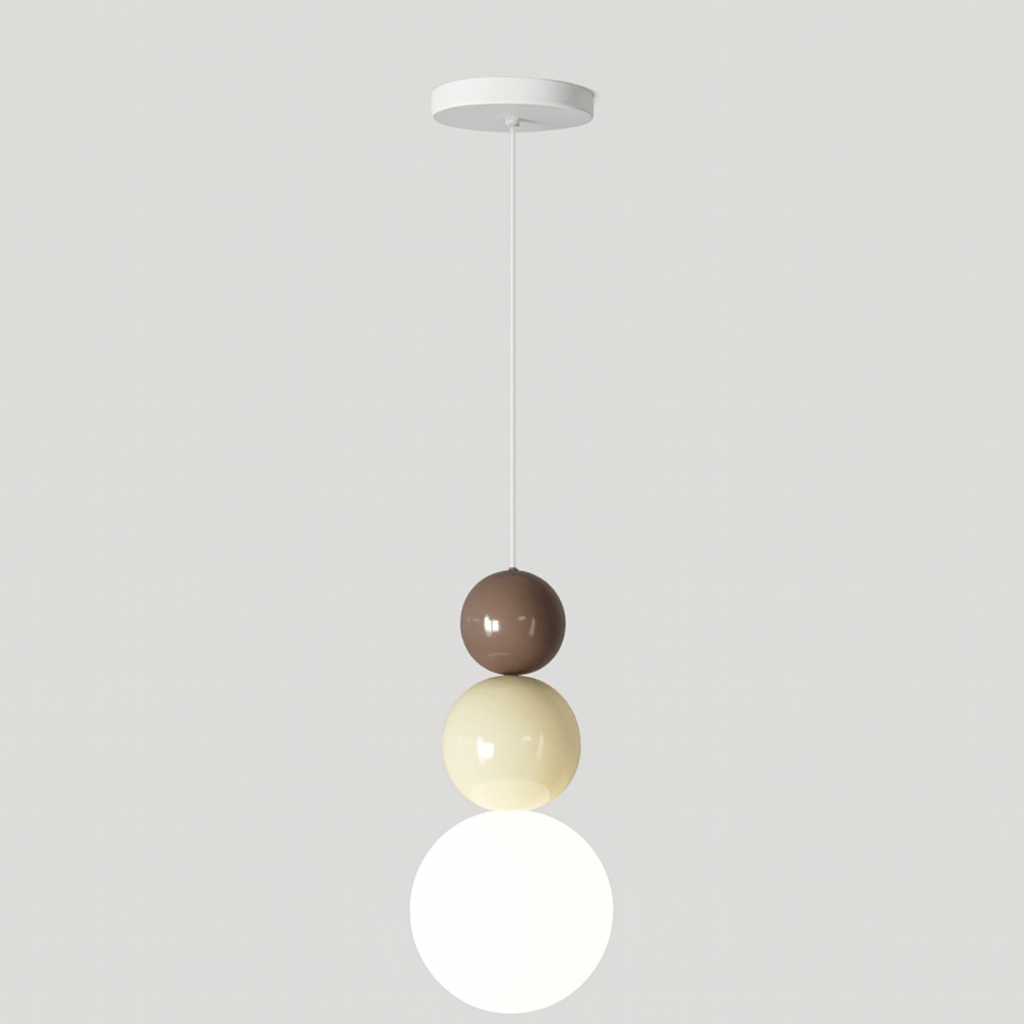 Verthara Modern LED Pendant Light with 3 Color Options – Stylish Indoor Hanging Lamp for Bedroom and Living Room Coffee Beige A / Cold White