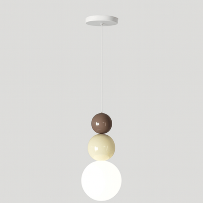 Verthara Modern LED Pendant Light with 3 Color Options – Stylish Indoor Hanging Lamp for Bedroom and Living Room Coffee Beige A / Cold White