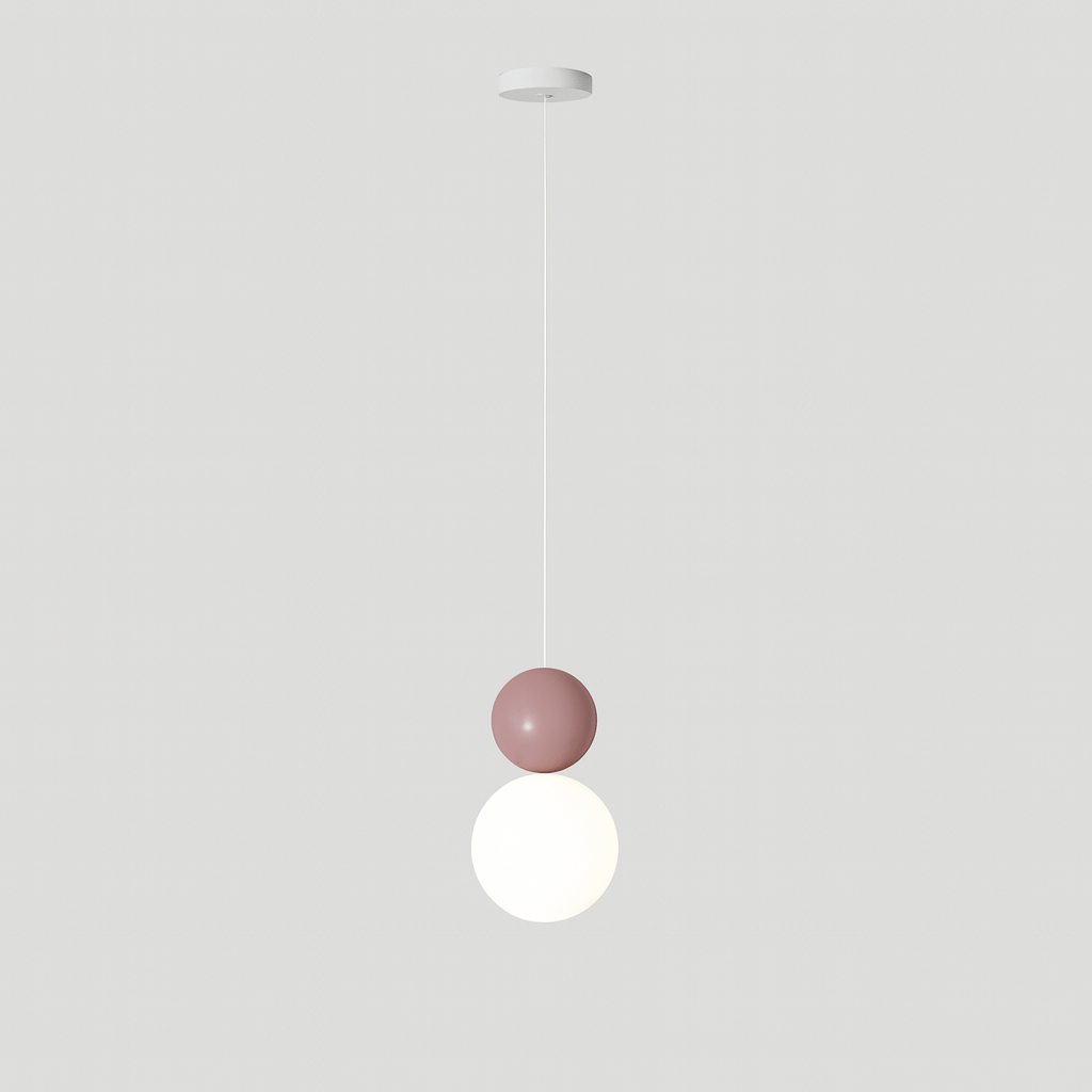 Verthara Modern LED Pendant Light with 3 Color Options – Stylish Indoor Hanging Lamp for Bedroom and Living Room Pink B / Cold White