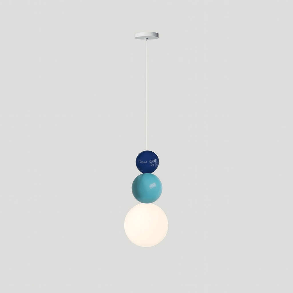 Verthara Modern LED Pendant Light with 3 Color Options – Stylish Indoor Hanging Lamp for Bedroom and Living Room Blue A / Cold White