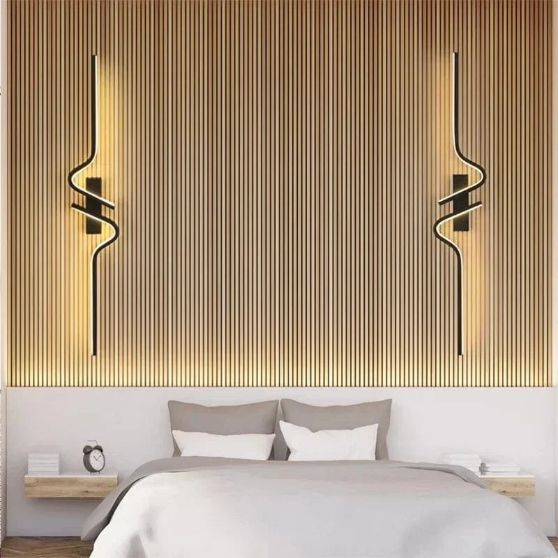 Verthara Modern LED Wall Lamp - Adjustable Black Aluminum Mirror Wall Sconce Lighting for Living Room and Bedroom Cool Light / 60cm RL
