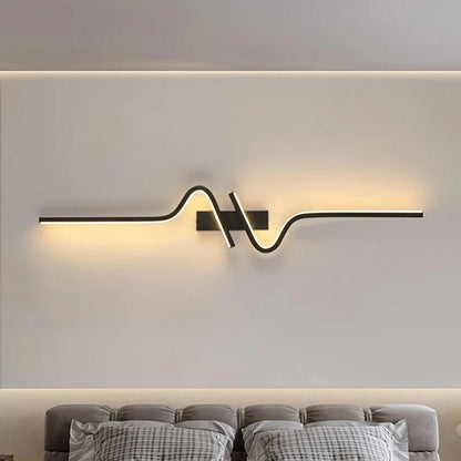Verthara Modern LED Wall Lamp - Adjustable Black Aluminum Mirror Wall Sconce Lighting for Living Room and Bedroom