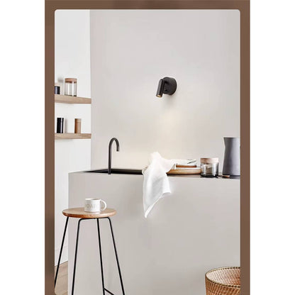 Verthara Modern LED Wall Lamp with 350º Rotation – Space-Saving Wall Sconce Light for Bedroom and Study, Warm White 3W Lighting