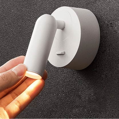 Verthara Modern LED Wall Lamp with 350º Rotation – Space-Saving Wall Sconce Light for Bedroom and Study, Warm White 3W Lighting