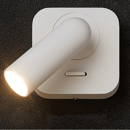 Verthara Modern LED Wall Lamp with 350º Rotation – Space-Saving Wall Sconce Light for Bedroom and Study, Warm White 3W Lighting