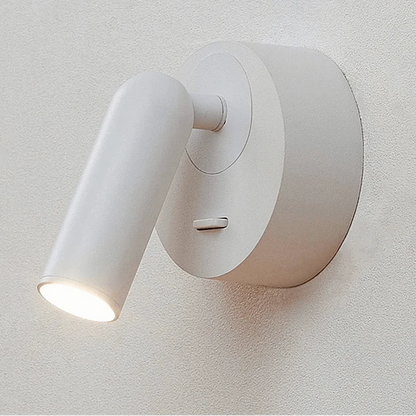 Verthara Modern LED Wall Lamp with 350º Rotation – Space-Saving Wall Sconce Light for Bedroom and Study, Warm White 3W Lighting