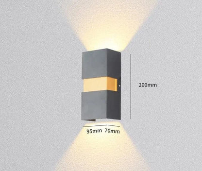 Verthara Modern LED Wall Lamp With Adjustable Beam Angle – Waterproof - 10W - Cool/Warm White - Indoor/Outdoor Use - IP65 Rated Black / Cool White