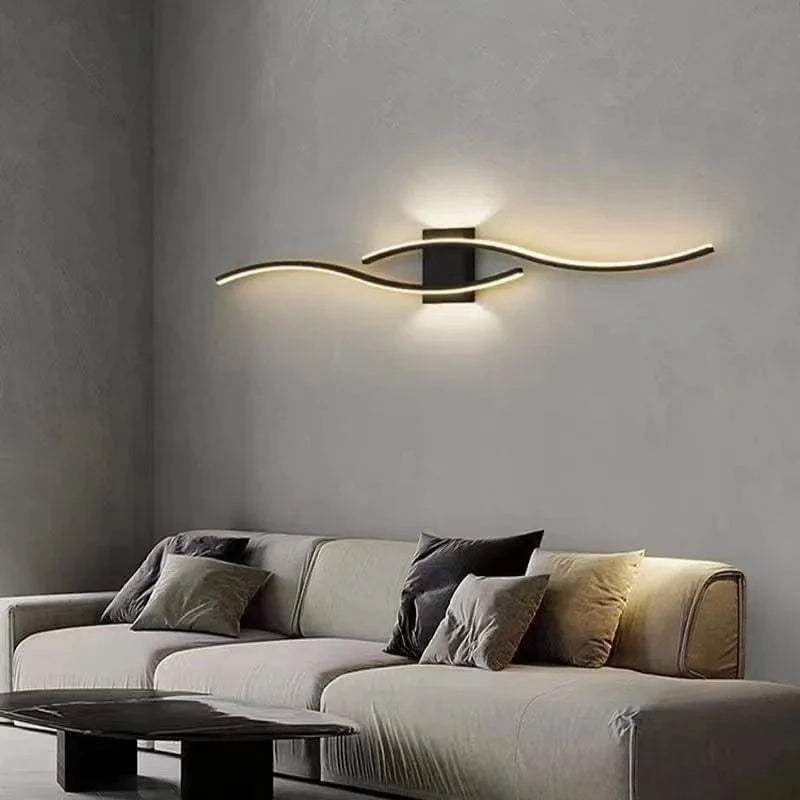 Verthara Modern LED Wall Lamp with Remote Control – Adjustable Length and Color for Indoor Wall Lighting and Sconce Use