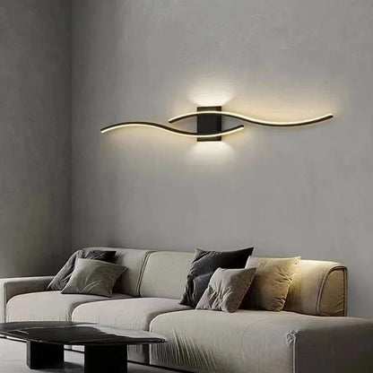 Verthara Modern LED Wall Lamp with Remote Control – Adjustable Length and Color for Indoor Wall Lighting and Sconce Use