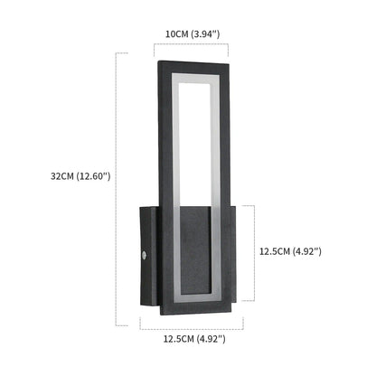 Verthara Modern LED Wall Light - Surface Mounted - Acrylic - Warm White 3000K - Indoor - Black Finish - Energy Efficient