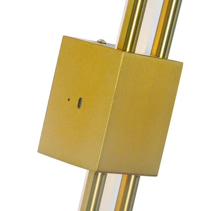 Verthara Modern LED Wall Light With USB Charging - Dimmable - Adjustable Warm Light - Acrylic Shade - Indoor Use - Gold Finish