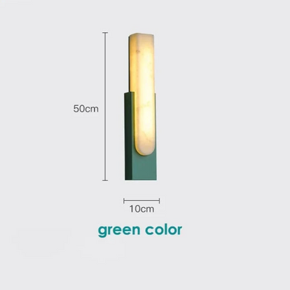 Verthara Modern LED Wall Sconce - 19.6 Marble Wall Light for Living Room and Hallway Indoor Lighting