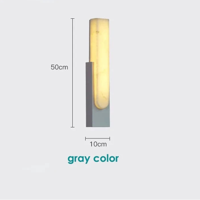 Verthara Modern LED Wall Sconce - 19.6 Marble Wall Light for Living Room and Hallway Indoor Lighting