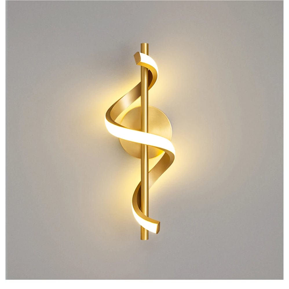 Verthara Modern LED Wall Sconce in Gold Copper with Adjustable Arm – Stylish Wall Lamp for Bedroom and Living Room Lighting Warm white / Gold color