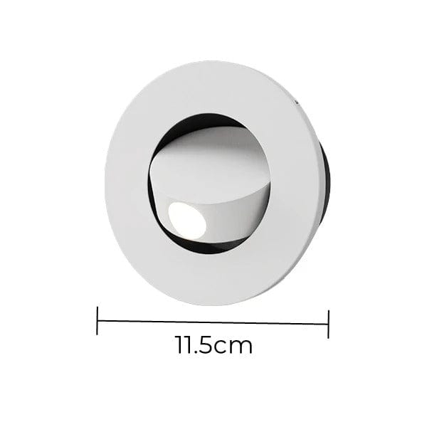 Verthara Modern LED Wall Sconce with 350º Rotation – 3W Recessed Wall Lamp for Bedroom and Stair Lighting, Warm White and Natural White Options