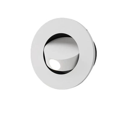 Verthara Modern LED Wall Sconce with 350º Rotation – 3W Recessed Wall Lamp for Bedroom and Stair Lighting, Warm White and Natural White Options White Round / Warm White (2700-3500K)