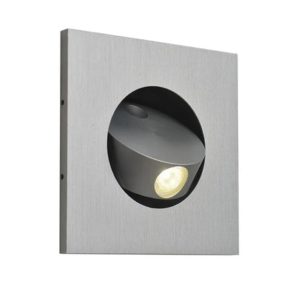 Verthara Modern LED Wall Sconce with 350º Rotation – 3W Recessed Wall Lamp for Bedroom and Stair Lighting, Warm White and Natural White Options