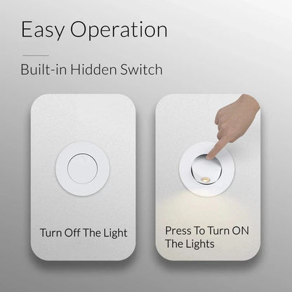 Verthara Modern LED Wall Sconce with 350º Rotation – 3W Recessed Wall Lamp for Bedroom and Stair Lighting, Warm White and Natural White Options