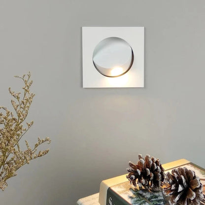Verthara Modern LED Wall Sconce with 350º Rotation – 3W Recessed Wall Lamp for Bedroom and Stair Lighting, Warm White and Natural White Options