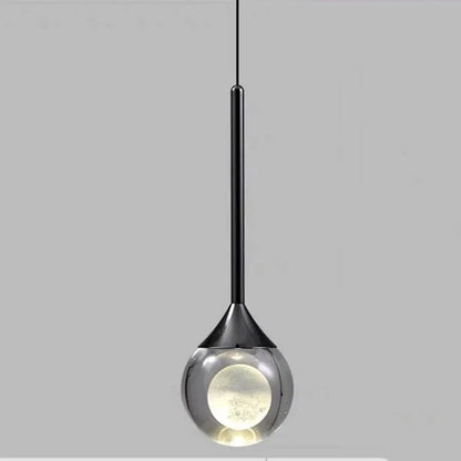 Verthara Modern Luxury Glass Pendant Lamp with Tri-Color Temperature – Elegant Indoor Hanging Lighting for Restaurants and Bars Black / Tricolor