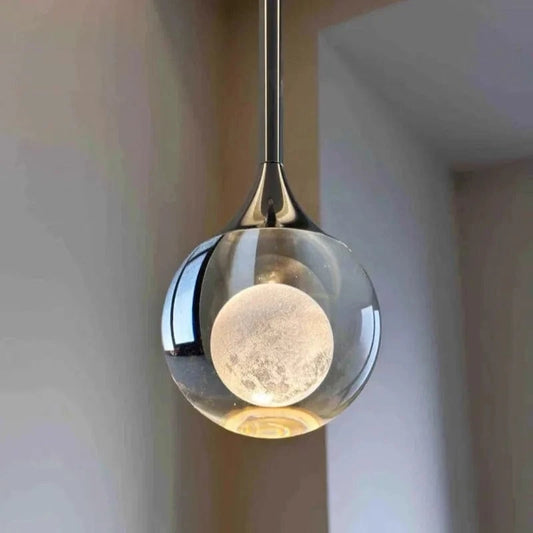 Verthara Modern Luxury Glass Pendant Lamp with Tri-Color Temperature – Elegant Indoor Hanging Lighting for Restaurants and Bars