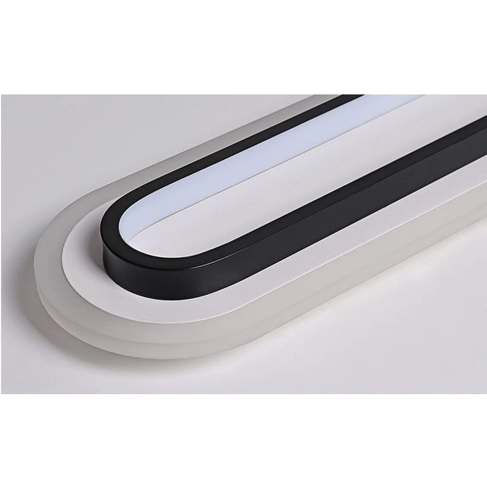 Verthara Modern Minimalist LED Flush Mount Ceiling Light – Durable Aluminum Fixture for Aisles, Corridors, Black and White Options