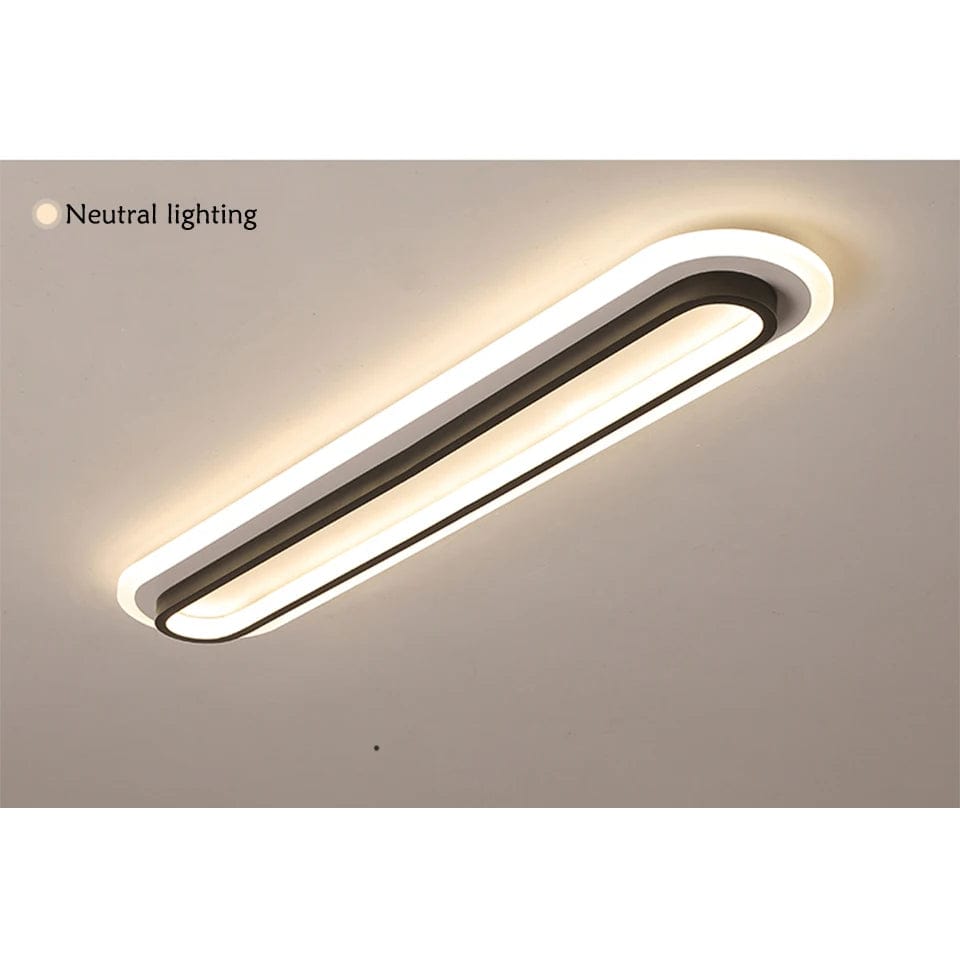 Verthara Modern Minimalist LED Flush Mount Ceiling Light – Durable Aluminum Fixture for Aisles, Corridors, Black and White Options