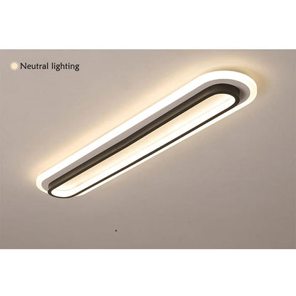 Verthara Modern Minimalist LED Flush Mount Ceiling Light – Durable Aluminum Fixture for Aisles, Corridors, Black and White Options