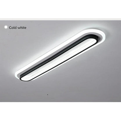 Verthara Modern Minimalist LED Flush Mount Ceiling Light – Durable Aluminum Fixture for Aisles, Corridors, Black and White Options