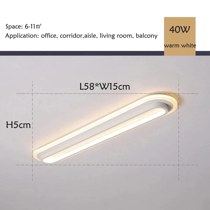 Verthara Modern Minimalist LED Flush Mount Ceiling Light – Durable Aluminum Fixture for Aisles, Corridors, Black and White Options
